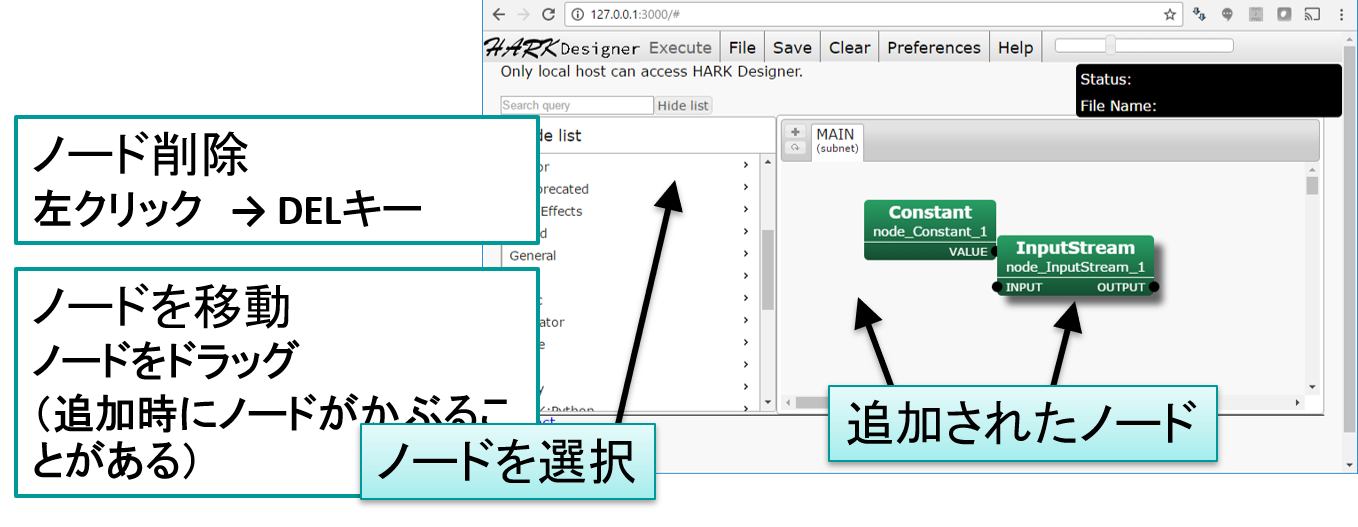 Adding nodes